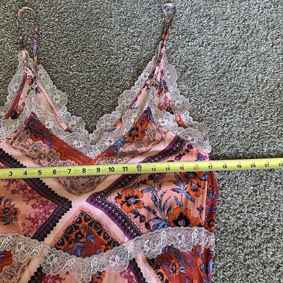 Free People Intimately Stevie Scarf Maxi Dress Lace Trim Size Medium Romantic - Picture 9 of 11